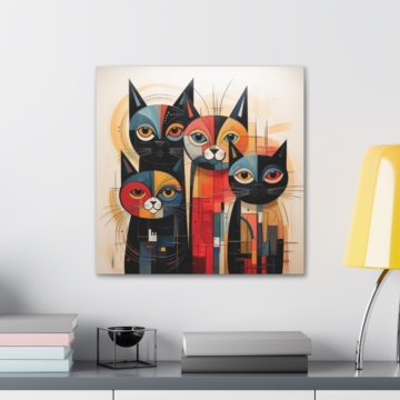 Abstract Cat Family - Image 3